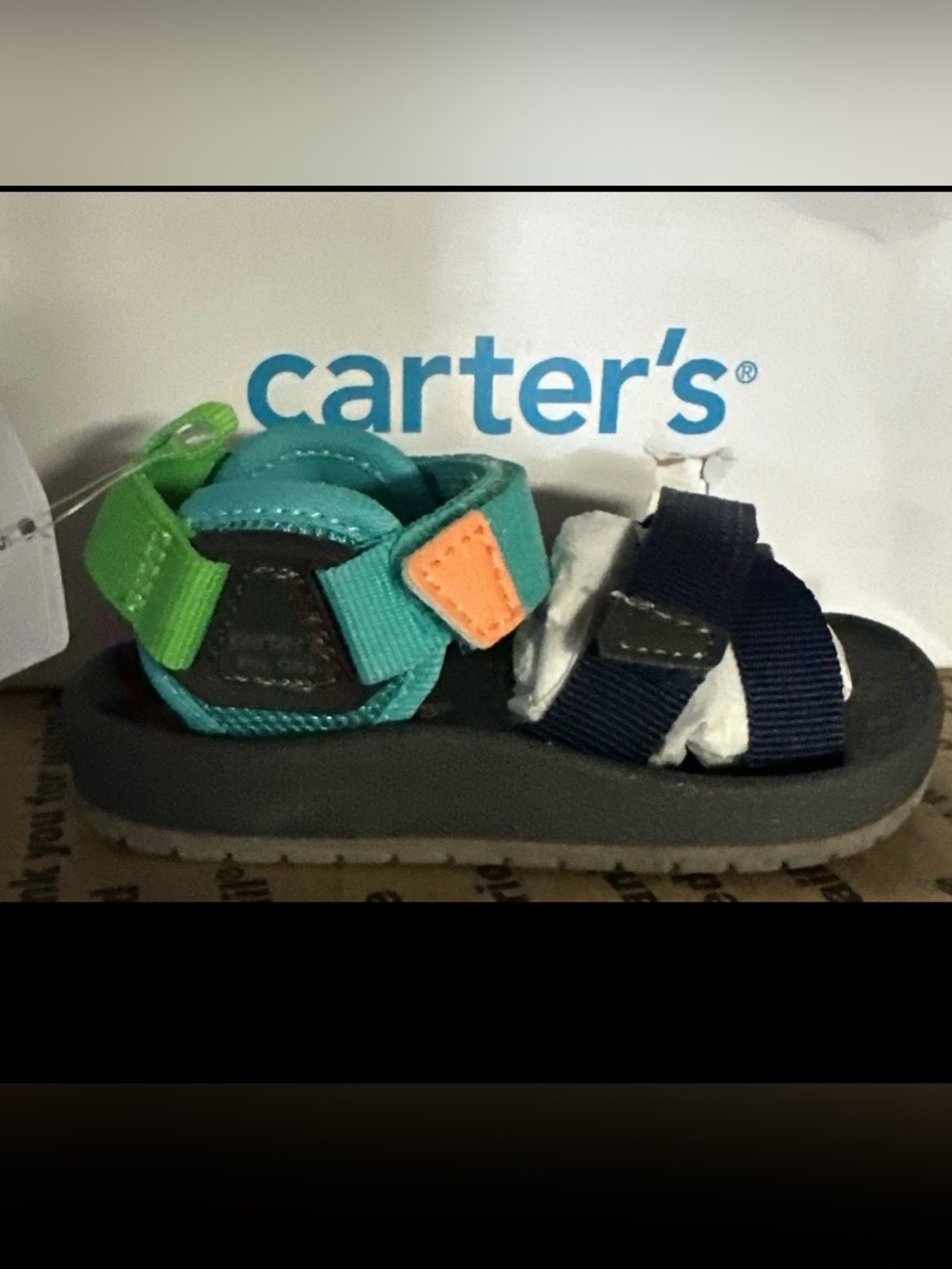 Carters Boys Girls Toddler Size 5 Beach Colorful Sandals Shoes Colorblock Benin